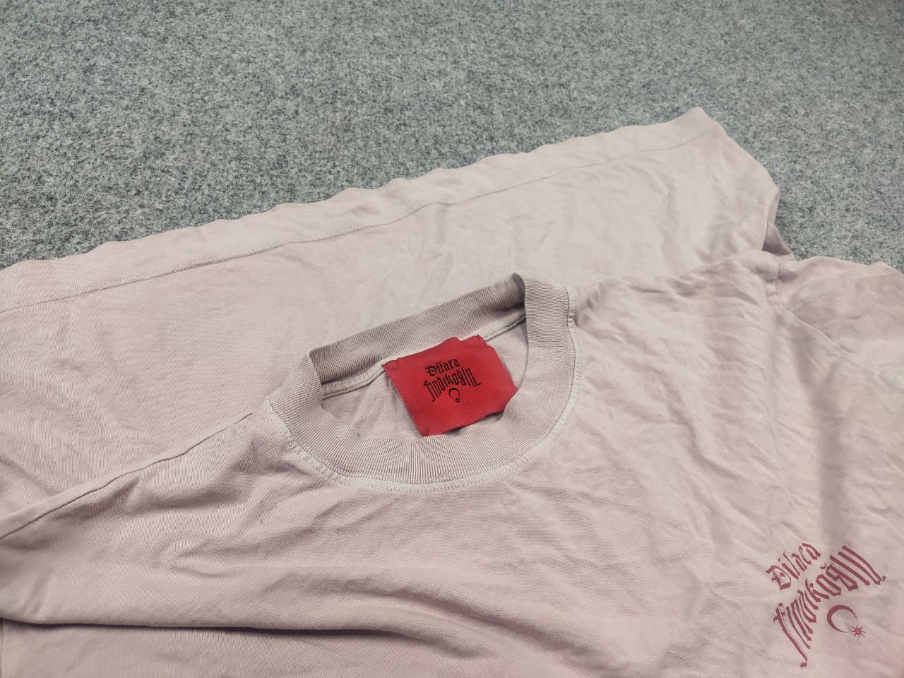 Dilara Findikoglu Dilara Findikoglu Design Oversized Pale pink logo Shirt Tee Size US M / EU 48-50 / 2 - 14 Thumbnail