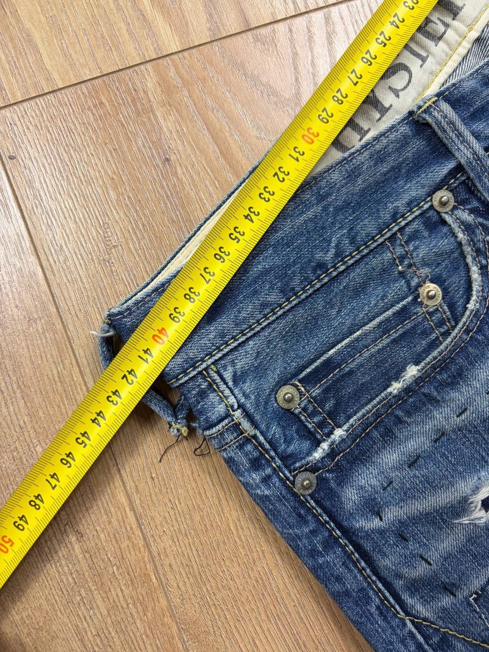 Hysteric Glamour HYSTERIC GLAMOUR RIPPED DISTRESSED DENIM JEANS Y2K ARCHIVE Size US 32 / EU 48 - 13 Thumbnail