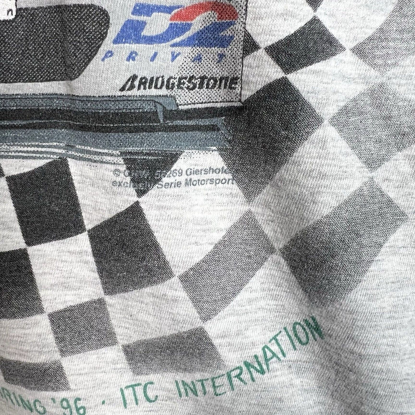 Vintage VINTAGE 1996 DTM International Touring Racing Graphic Tee Adult XL Gray Mens Size US XL / EU 56 / 4 - 6 Thumbnail