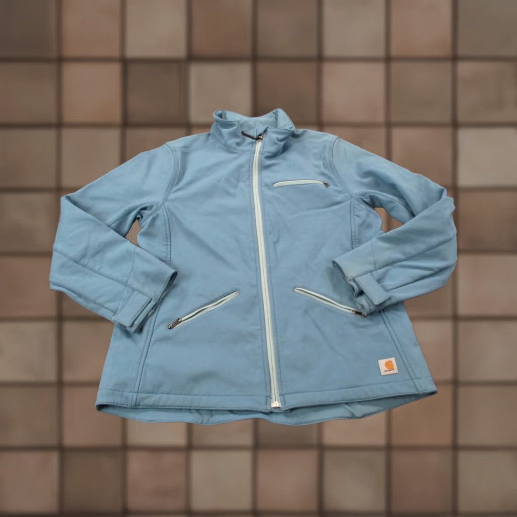 Carhartt Carhartt Jacket Women L Blue Nylon Softshell Outdoor Windbreaker Full Zip Pockets 90s Style Womens Size L / US 10 / IT 46 - 1 Thumbnail