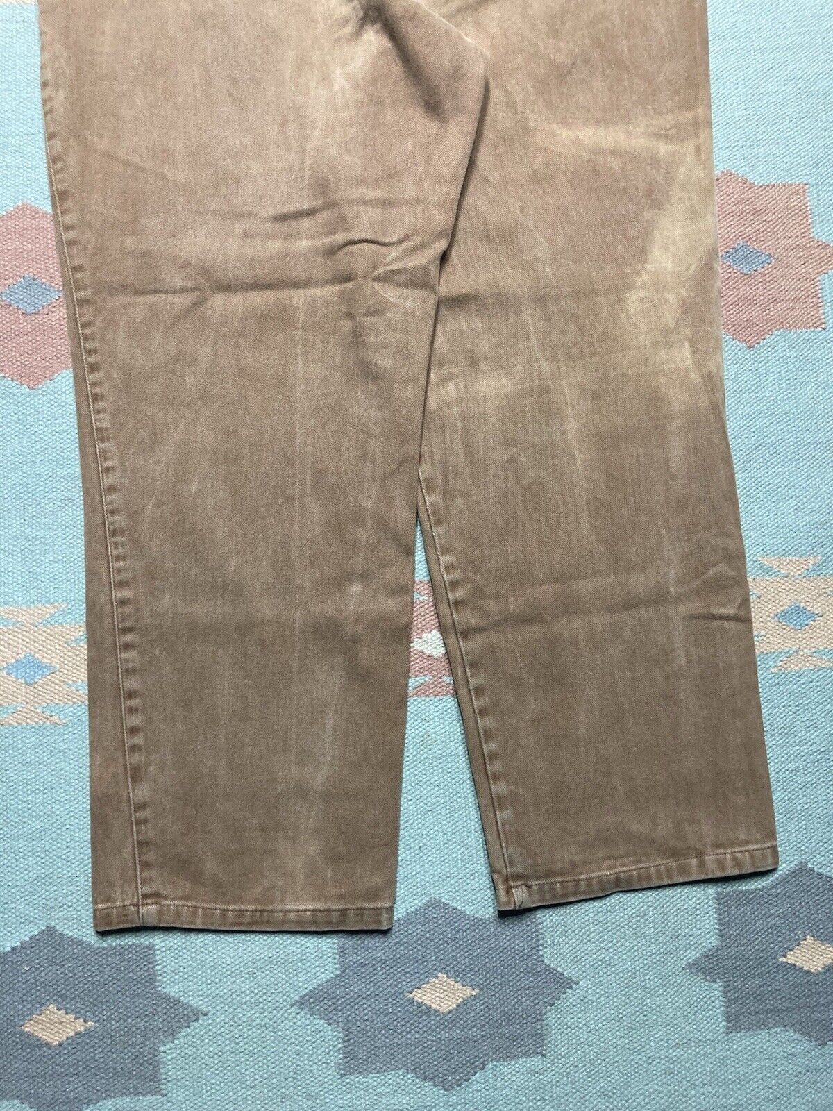 JNCO × Vintage y2k baggy jeans wide leg skater brown tan faded soft 34x29 Size US 34 / EU 50 - 2 Thumbnail