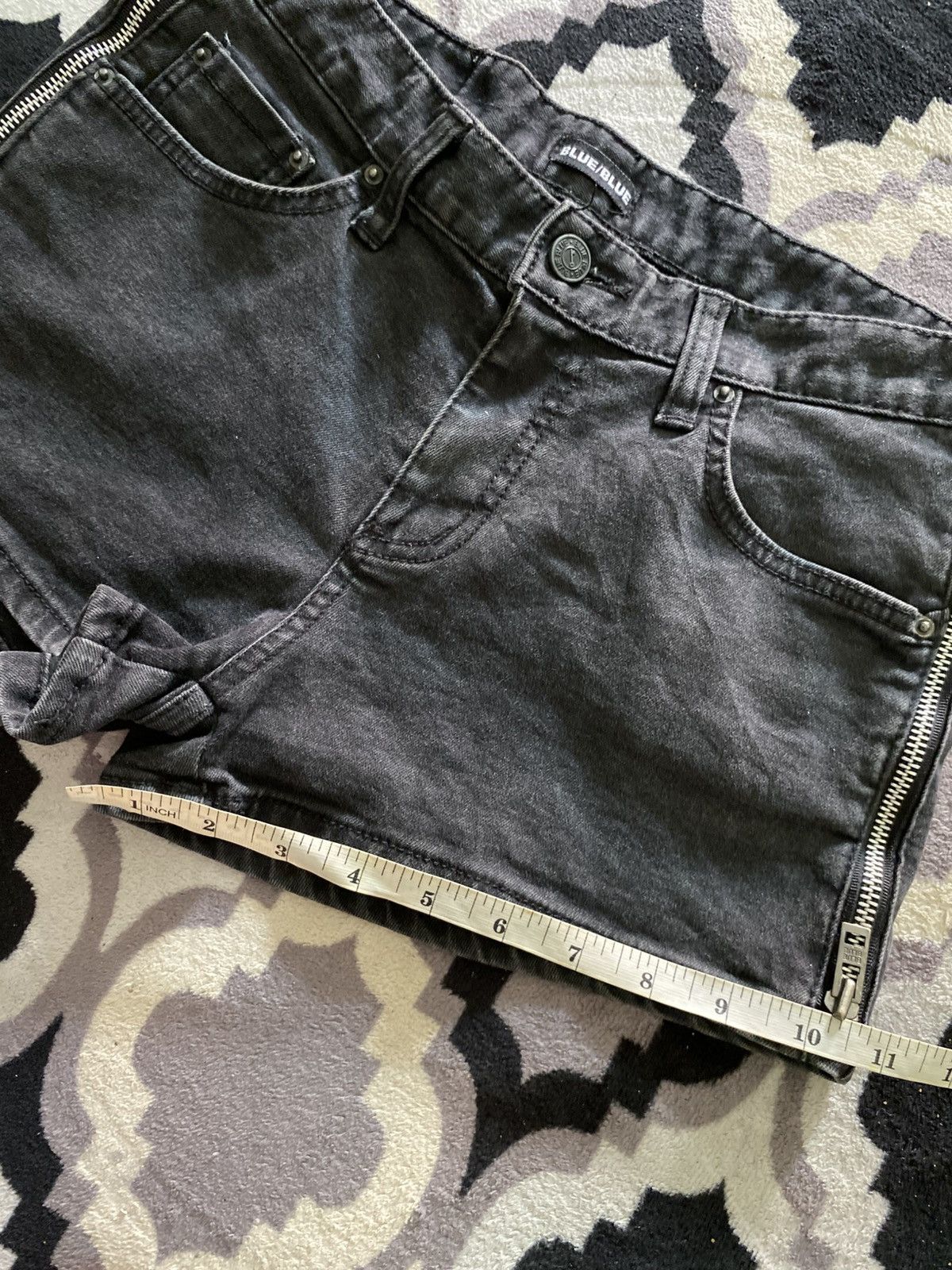 Blue Blue Japan × Japanese Brand 2000s blue/blue punk short jeans Size 30" / US 8 / IT 44 - 9 Thumbnail