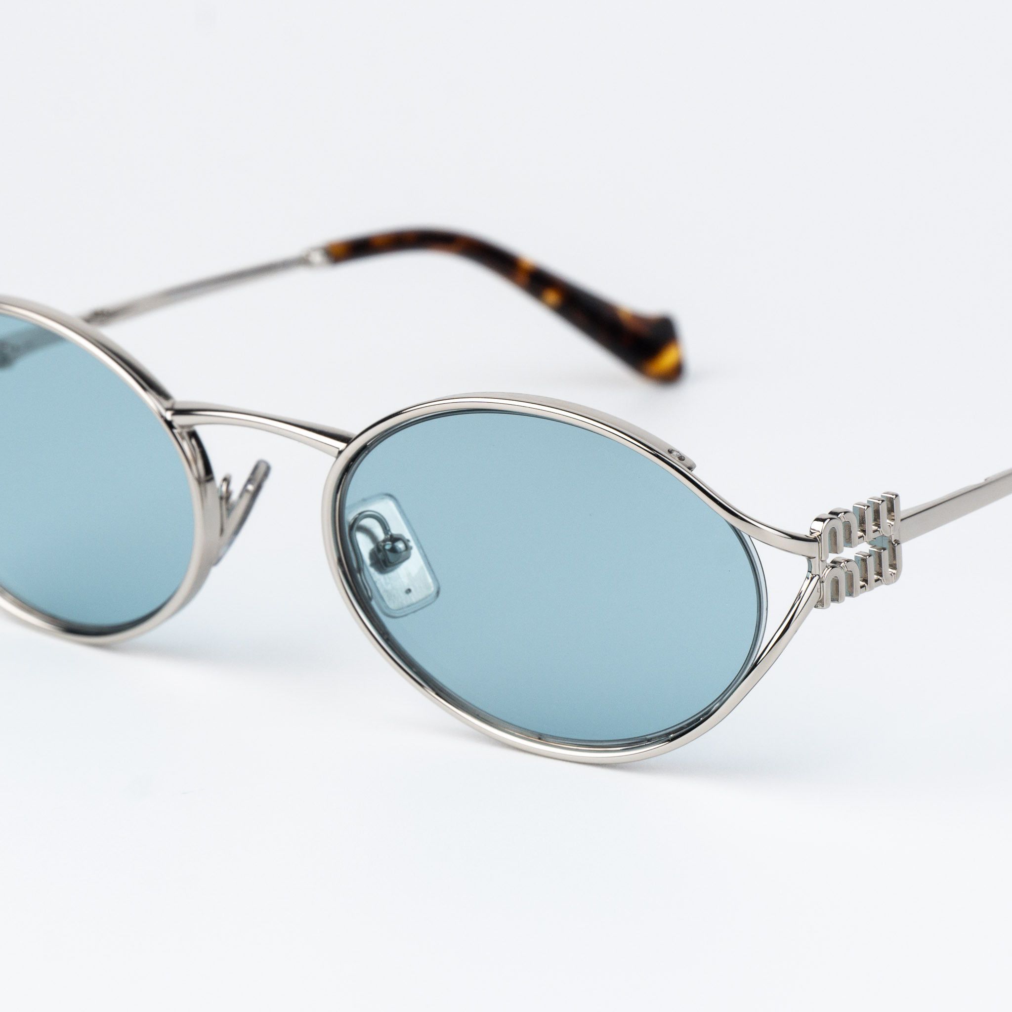 Miu Miu Miu Miu Women Sunglasses LOGO MU52YS 1BC20R NEW AUTHENTIC Size ONE SIZE - 5 Thumbnail