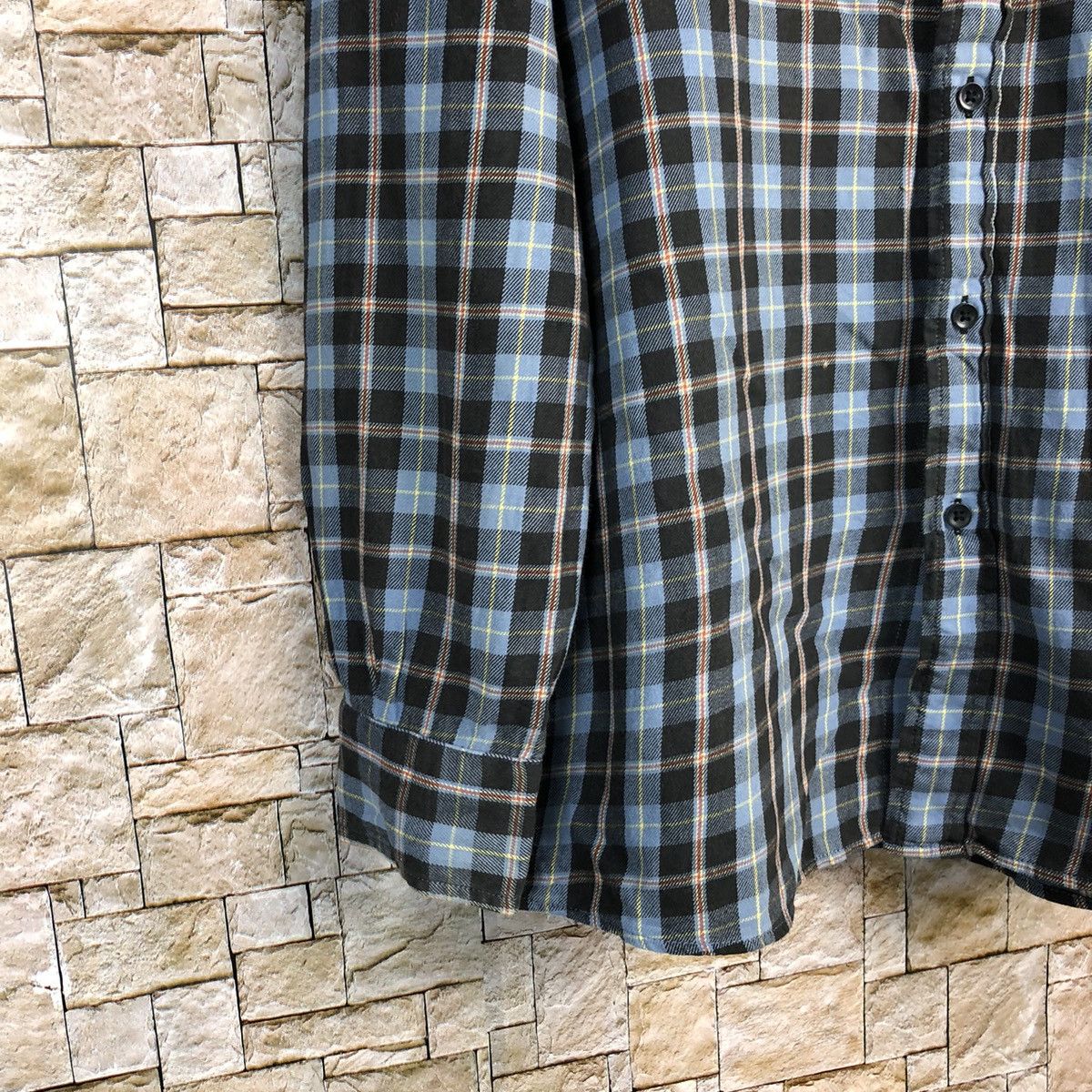 Flannel × Uniqlo Uniqlo Blue Checkred Flannel vintage #A218 Size US XL / EU 56 / 4 - 7 Thumbnail