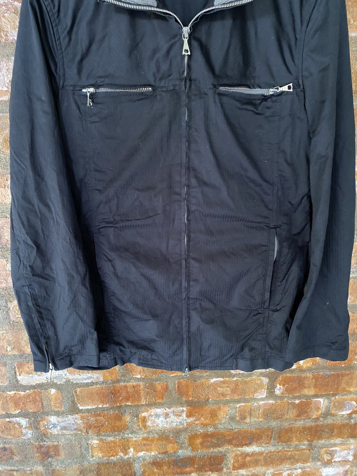Katharine Hamnett London 2000s Hamnett Black Zipper parka jacket Size US M / EU 48-50 / 2 - 4 Thumbnail