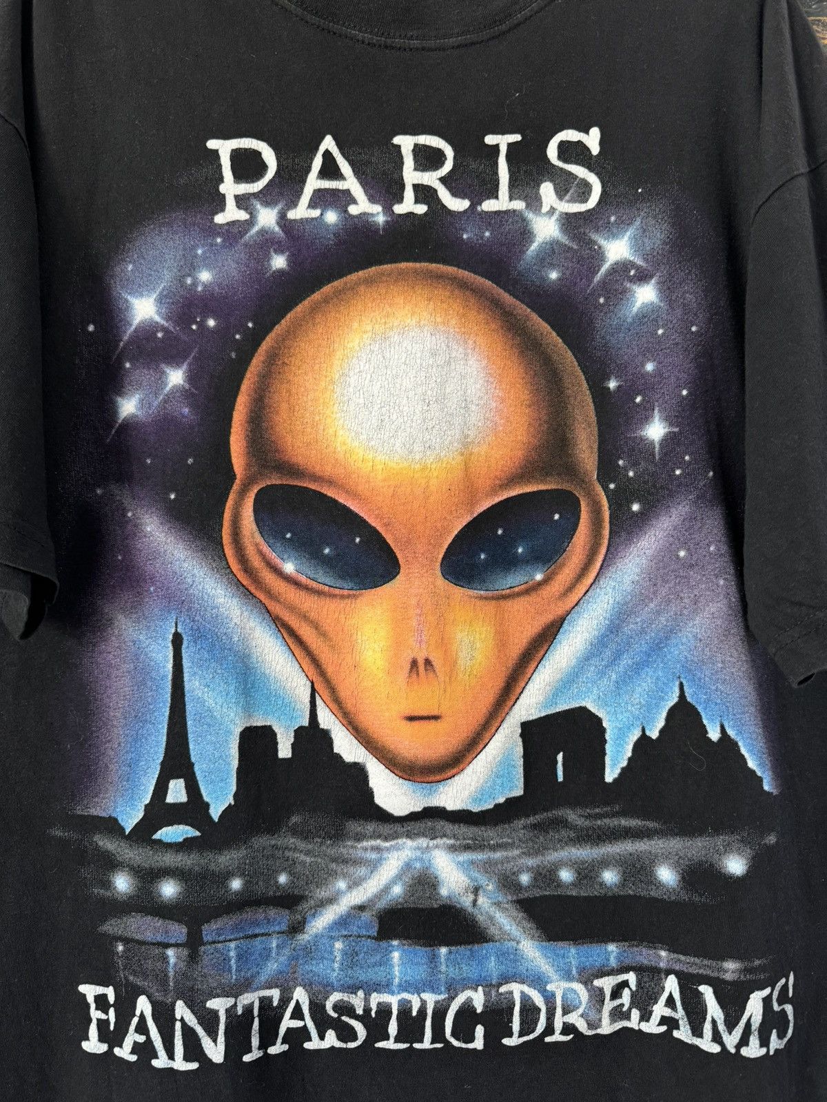 Alien Workshop × Band Tees × Vintage Vintage 90s Alien Paris Graphic Tee Size US XL / EU 56 / 4 - 4 Thumbnail
