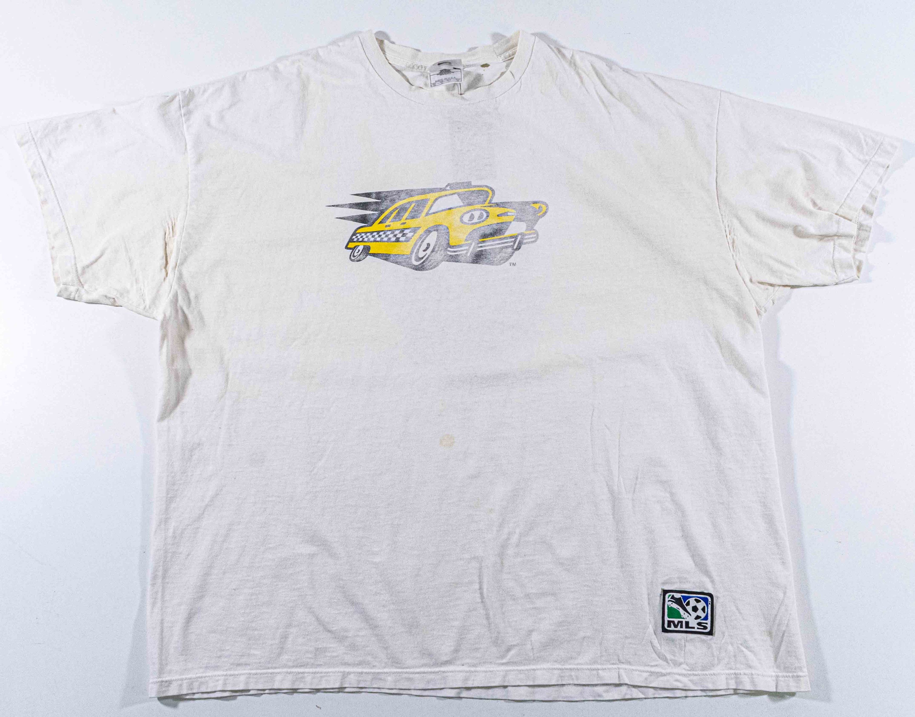Nike NIKE New York MetroStars Taxi Swoosh T-Shirt Distressed Size US XXL / EU 58 / 5 - 17 Thumbnail