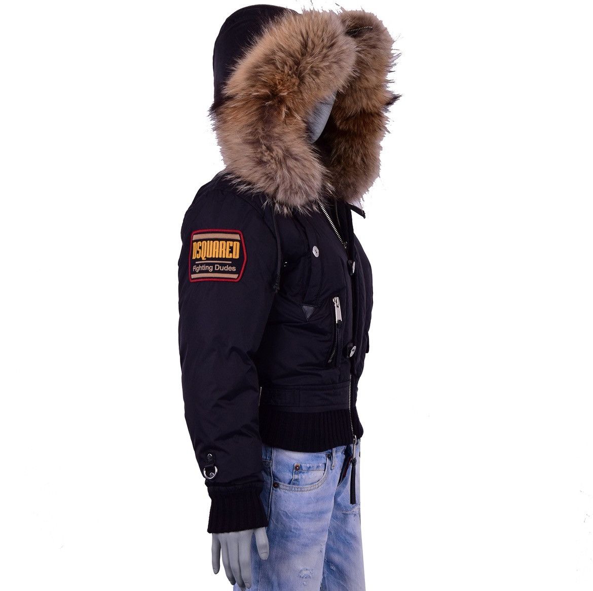 Dsquared2 DSQUARED FIGHTING DUDES HOODED BOMBER Size M / US 6-8 / IT 42-44 - 2 Thumbnail