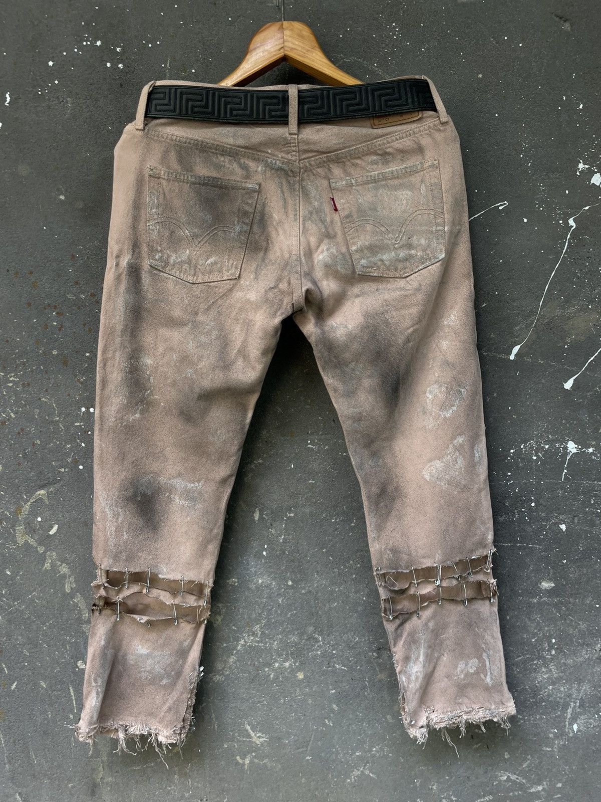 Levi's Levi’s Custom Y2K Denim Jeans Opium Distressed Works Fade Size US 30 / EU 46 - 7 Thumbnail