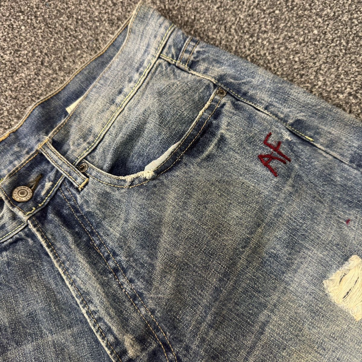 Seditionaries Destroyed Y2K A&F Flared Baggy Distressed Denim Size US 30 / EU 46 - 15 Thumbnail