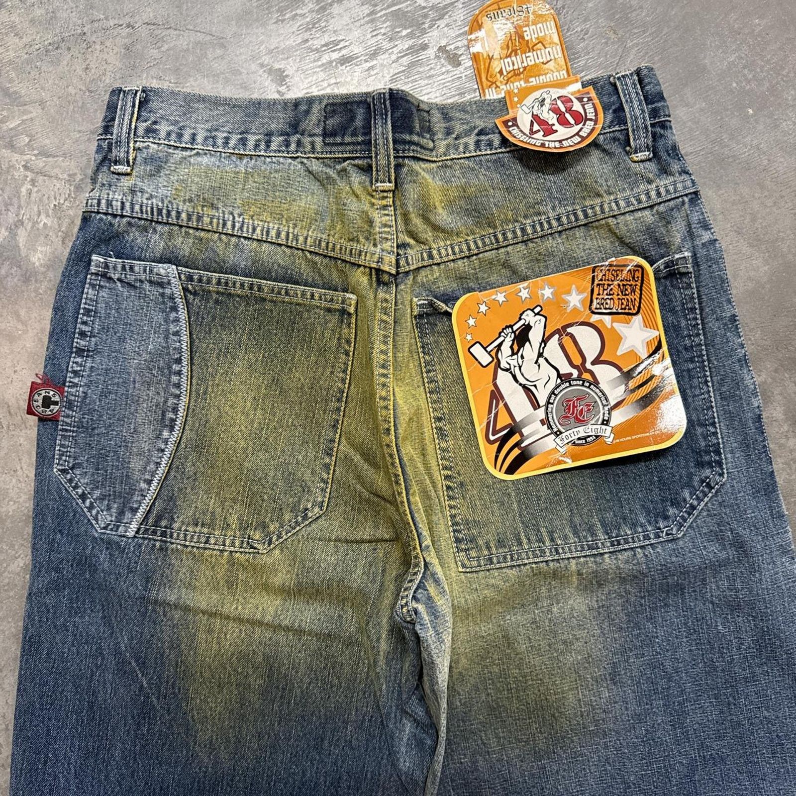Vintage Vintage Deadstock Y2K Distressed Washed Bootcut Denim Jeans Size US 34 / EU 50 - 5 Thumbnail
