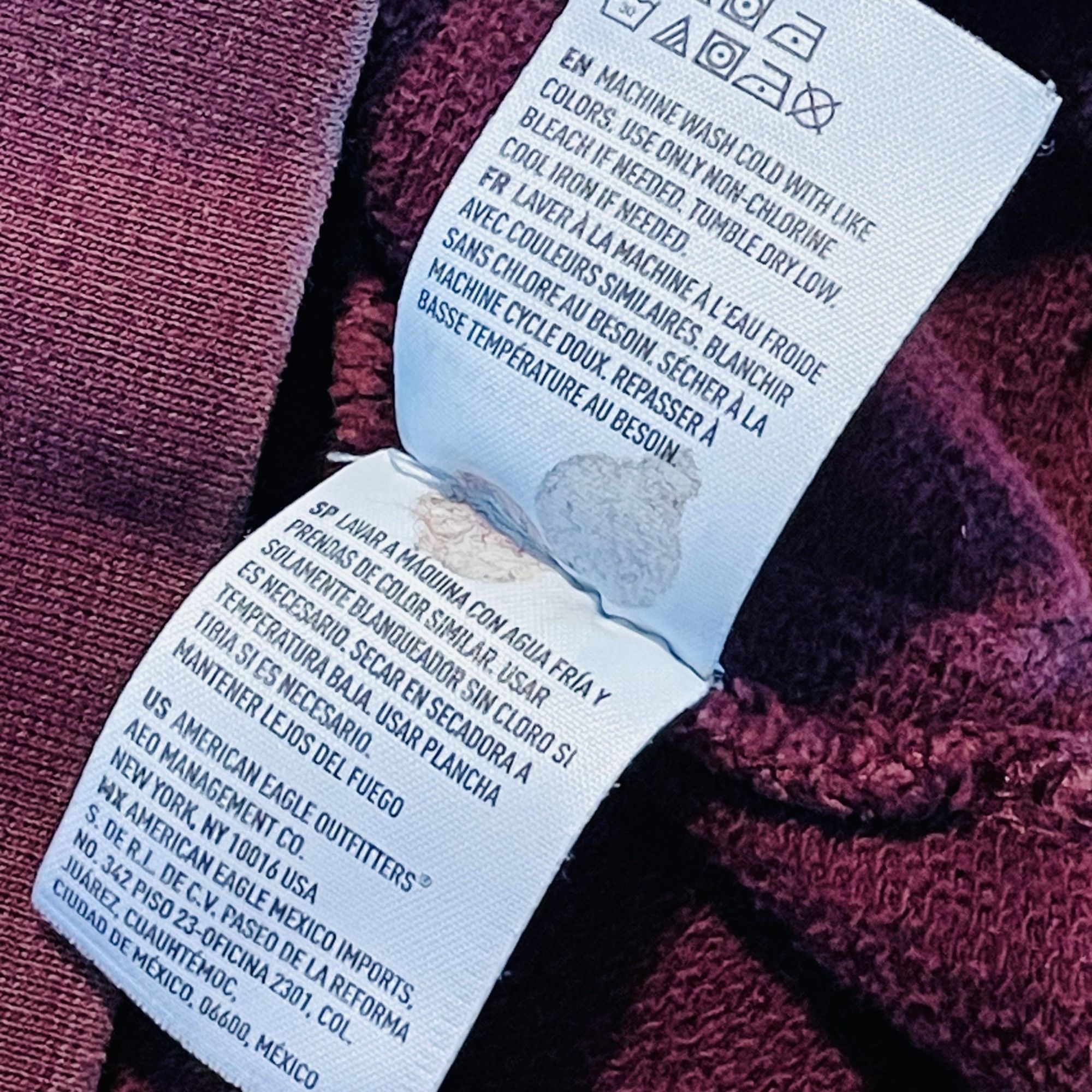 Other American Eagle Burgundy Hoodie Size Mens XS Logo Arms Size US XS / EU 42 / 0 - 6 Thumbnail