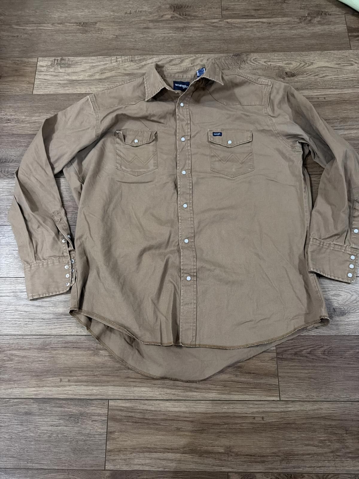 Wrangler Vintage Wrangler Western Brushpopper Cowboy Snap Shirt 90s Size US XXL / EU 58 / 5 - 1 Thumbnail