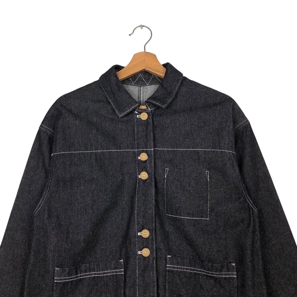 Japanese Brand 📌Vintage Denim Jacket Pou Dou Dou Trucker Issey Miyake Size US M / EU 48-50 / 2 - 4 Thumbnail