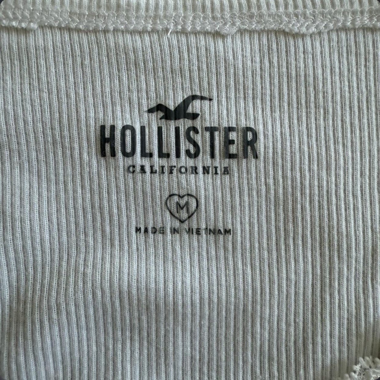 Hollister hollister white v-neck laced long sleeve top Size M / US 6-8 / IT 42-44 - 5 Thumbnail