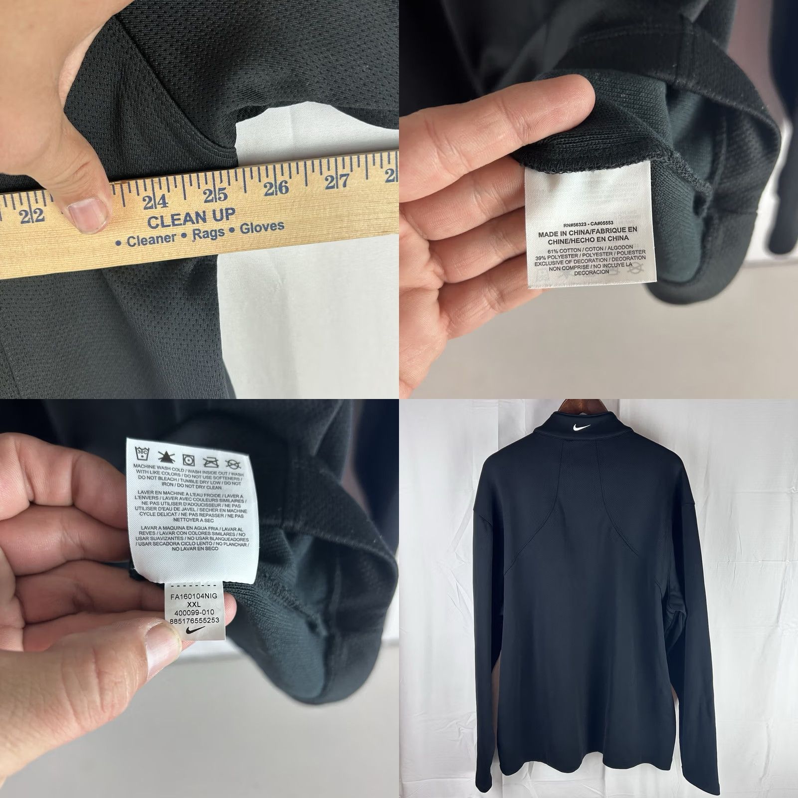 Nike Nike Golf Light Jacket Men's XXL Black 1/4 Zip Mock Neck Company Logo UPS Logo Adventure Outdoor Golf Jacket Mens 2XL Black Nike Golf Light Jacket Size US XXL / EU 58 / 5 - 8 Thumbnail
