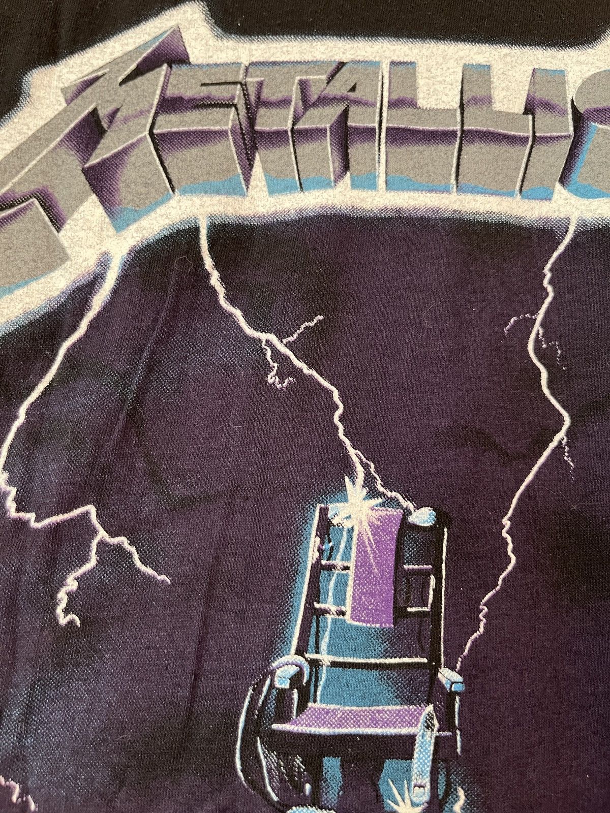 Metallica Metallica 1994 Brockum Ride The Lightning Vintage T-shirt Size US L / EU 52-54 / 3 - 5 Thumbnail