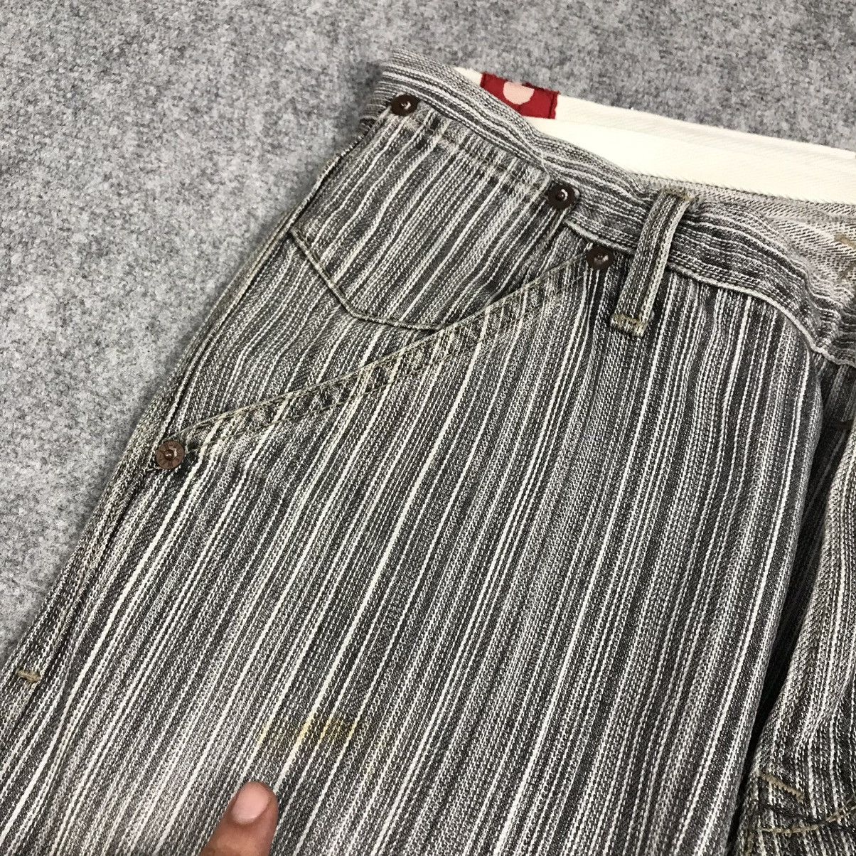 14th Addiction × If Six Was Nine × Japanese Brand BLUE WAY STRIPED STYLE JAPAN BAGGY DENIM PANTS Size US 30 / EU 46 - 7 Thumbnail