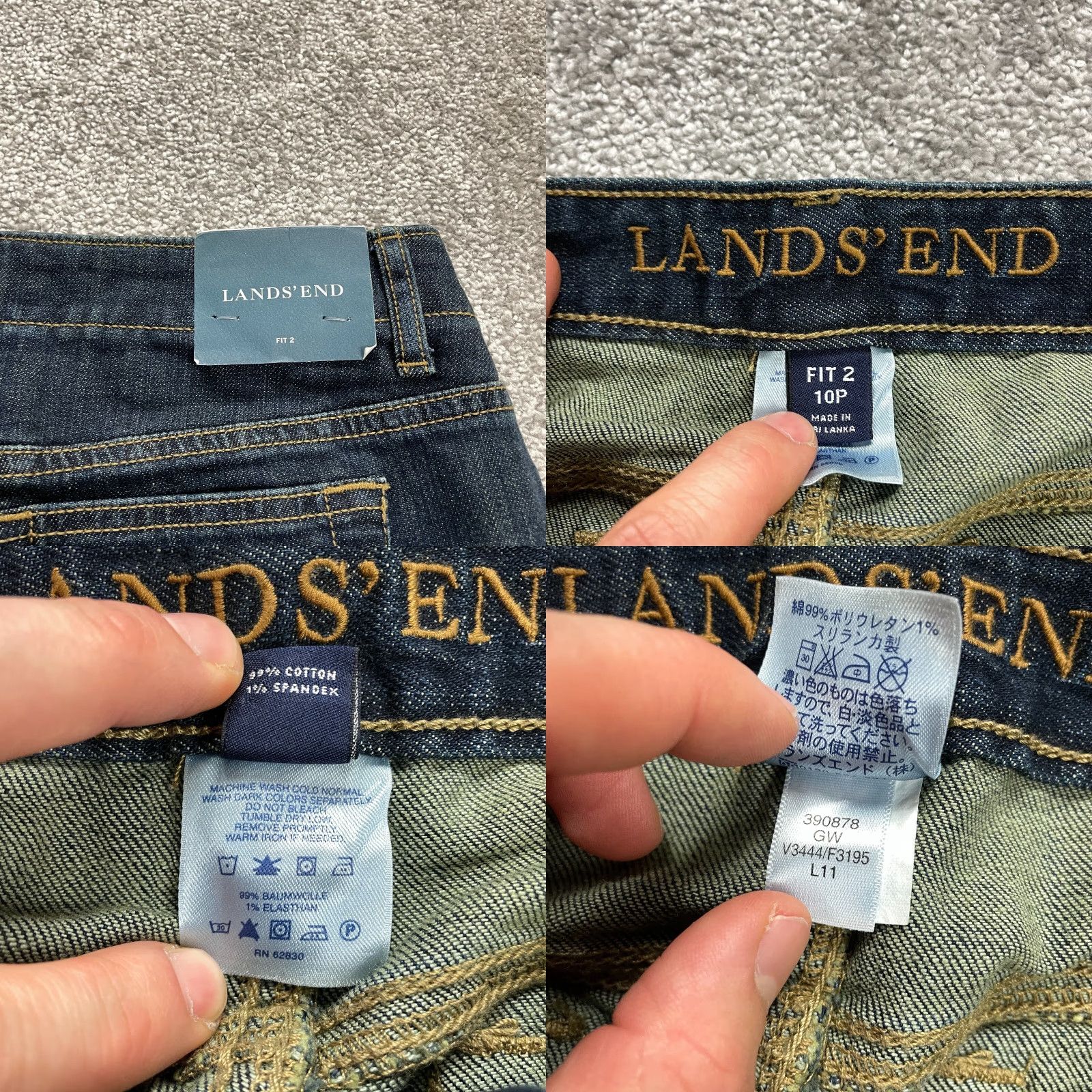Lands' End Vintage Lands' End Fit 2 Women's Denim Jeans Size 10P Dark Wash Bootcut Mid Rise 33x27 NWT Size 32" / US 10 / IT 46 - 8 Thumbnail