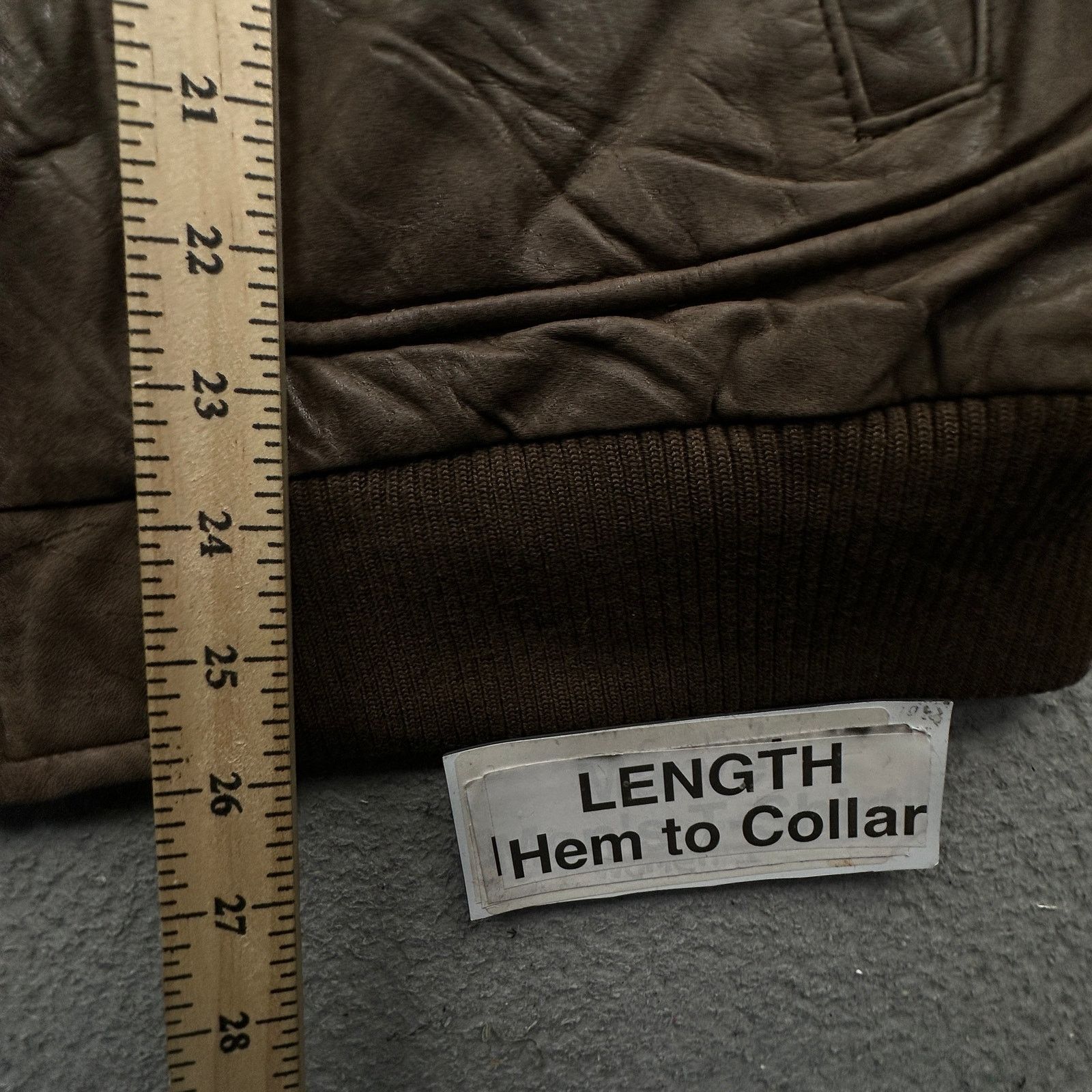 Vintage VTG Aberdeen Map Lined Bomber Leather Jacket Mens 42 Large Size US L / EU 52-54 / 3 - 6 Thumbnail