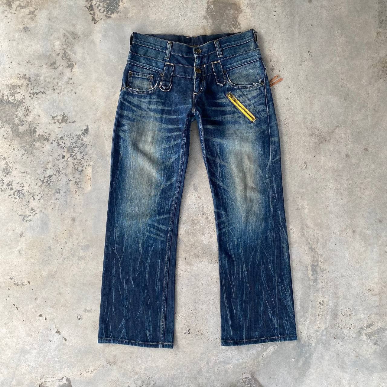Vintage RARE WRANGLER DOUBLE WAIST RUSTY THUNDERSTORM GHOST CLAWMARK Size US 30 / EU 46 - 9 Thumbnail