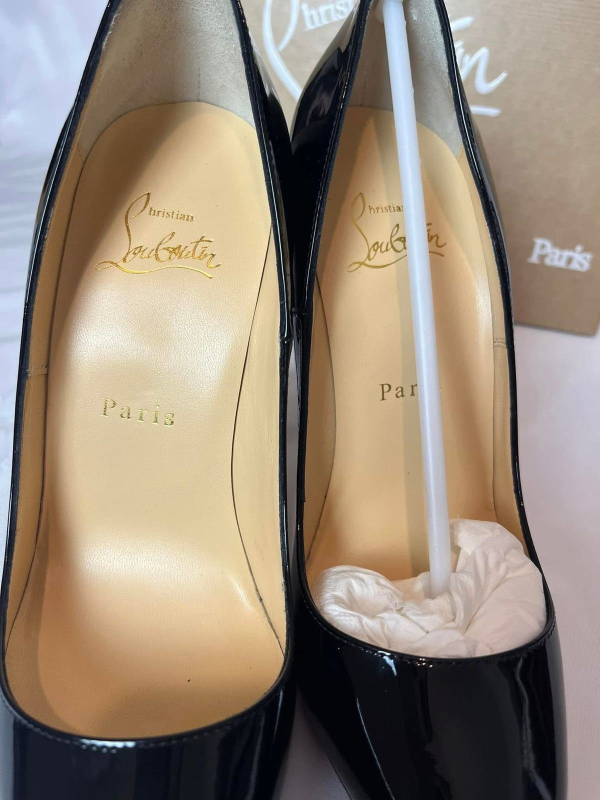Christian Louboutin So Kate 120 Pumps - Classic Black Patent Leather Size US 6.5 / IT 36.5 - 8 Thumbnail