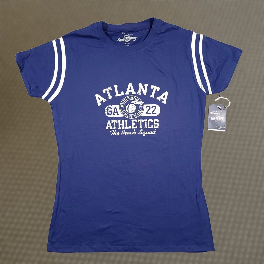 Champion Champion Shirt Women’s XL Blue V Neck Atlanta Peaches Georgia Athletic Dept. Shirt Women’s XL Blue V Neck Atlanta Peaches Georgia Athletic Dept. Size XL / US 12-14 / IT 48-50 - 1 Thumbnail