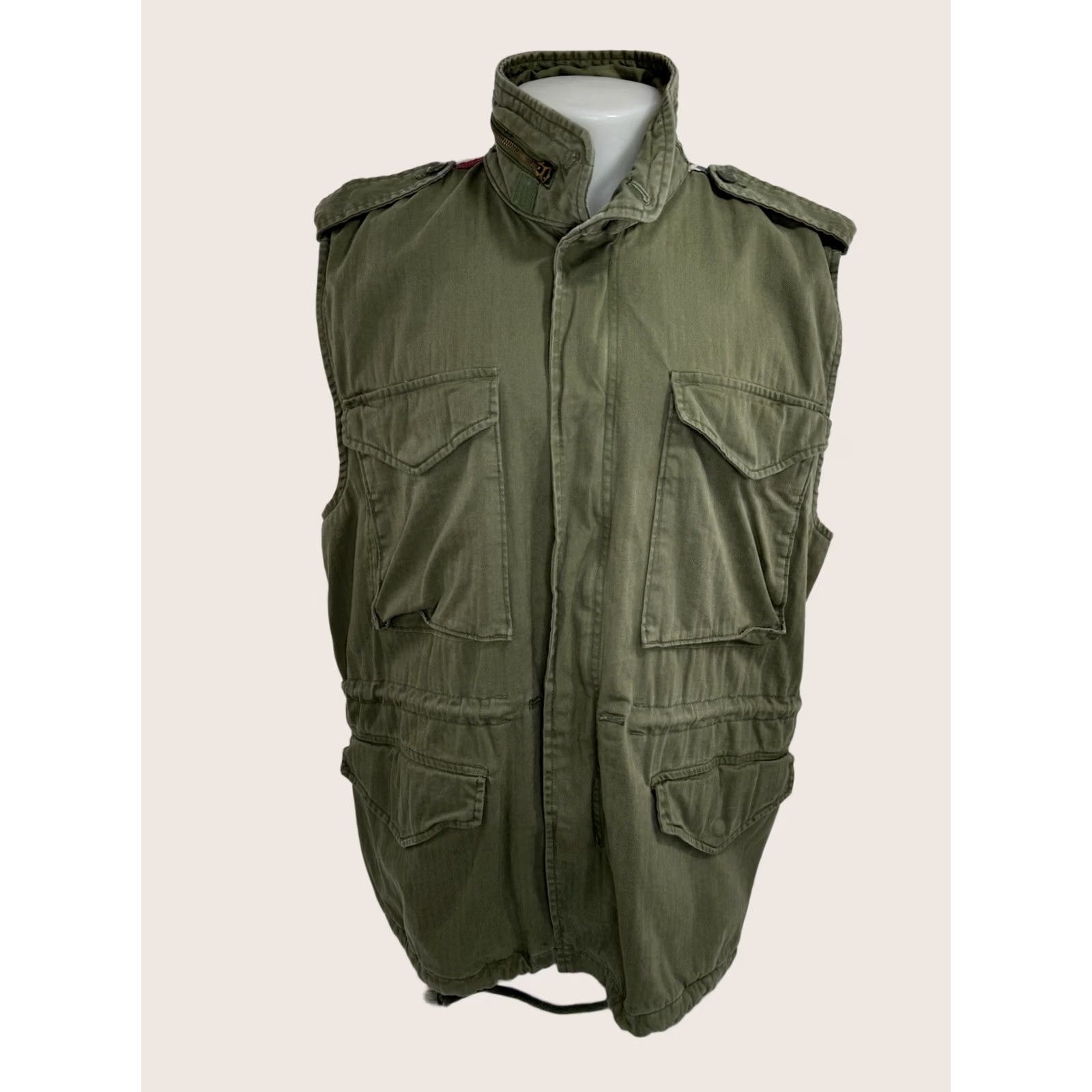 Ralph Lauren RALPH LAUREN Denim & Supply Military USA XL Distressed Hood Vest Shirt Men Green USA Military Distressed Hooded Vest XL Mens Size US XL / EU 56 / 4 - 1 Thumbnail