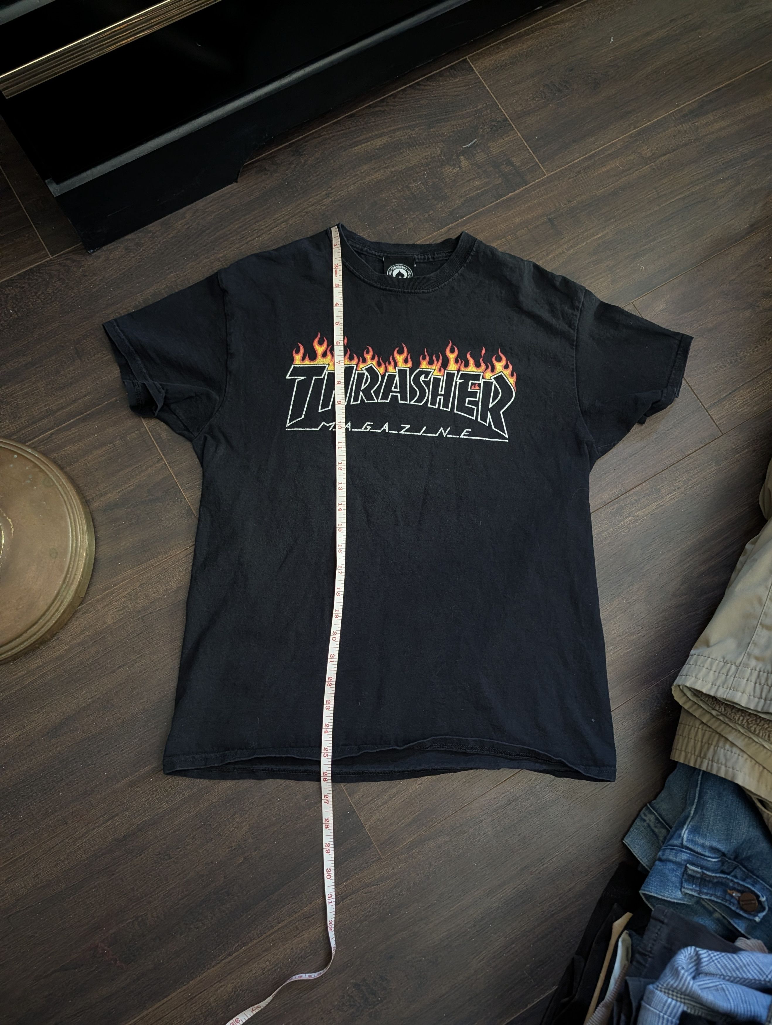 Thrasher Official logo print graphic black t-shirt medium Size US M / EU 48-50 / 2 - 10 Thumbnail