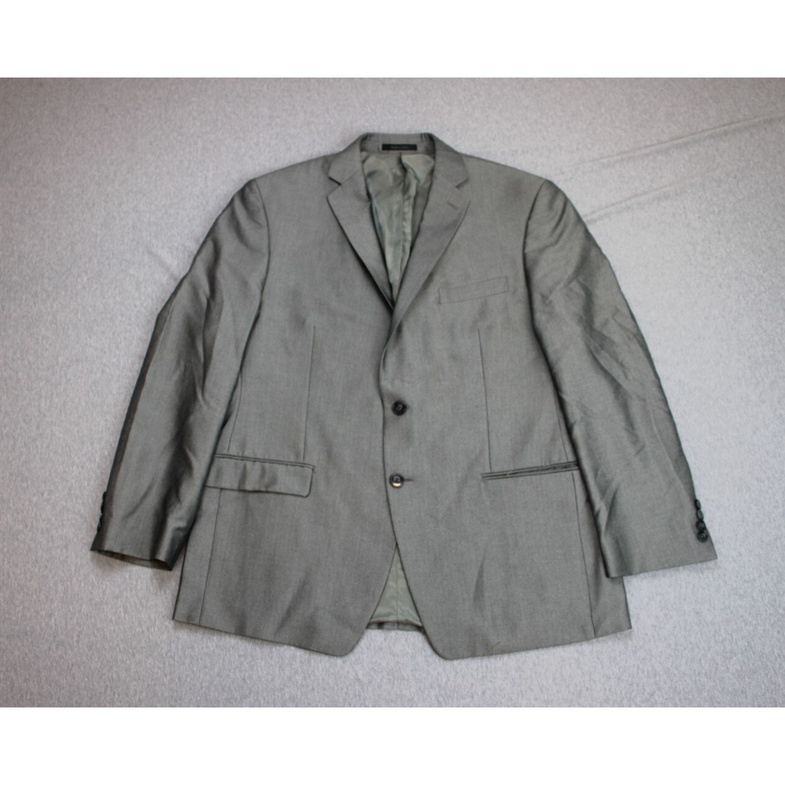 Calvin Klein Calvin Klein Blazer Mens 44R Gray Lined 2 Button Notch Size 44R - 1 Thumbnail