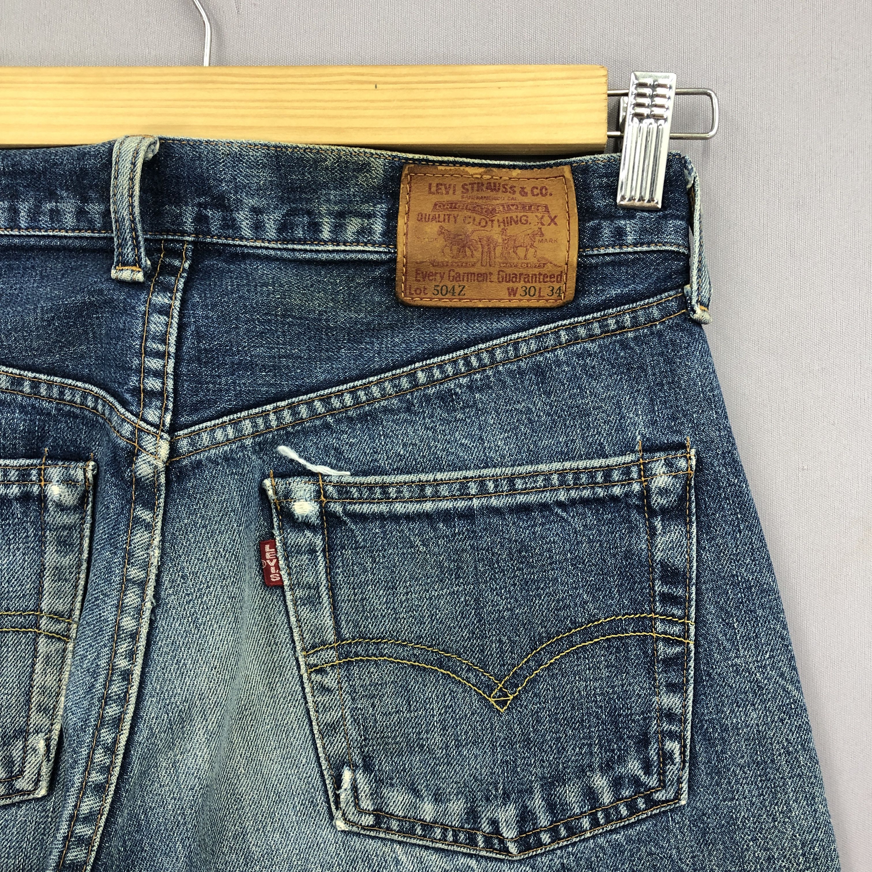 Levi's × Vintage Vintage Levis 504z Selvedge Jeans Faded Ripped Denim Size 28" / US 6 / IT 42 - 4 Thumbnail
