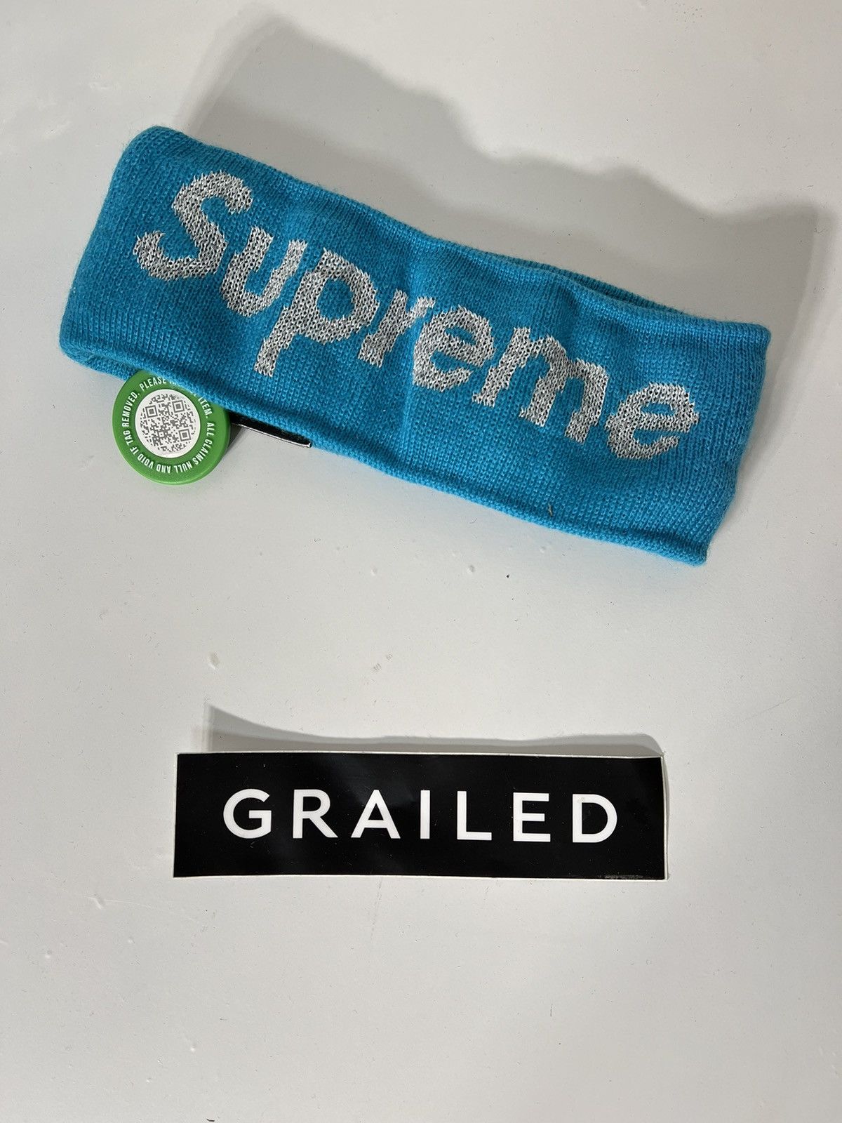 SUPREME FW17 New Era Reflective headband