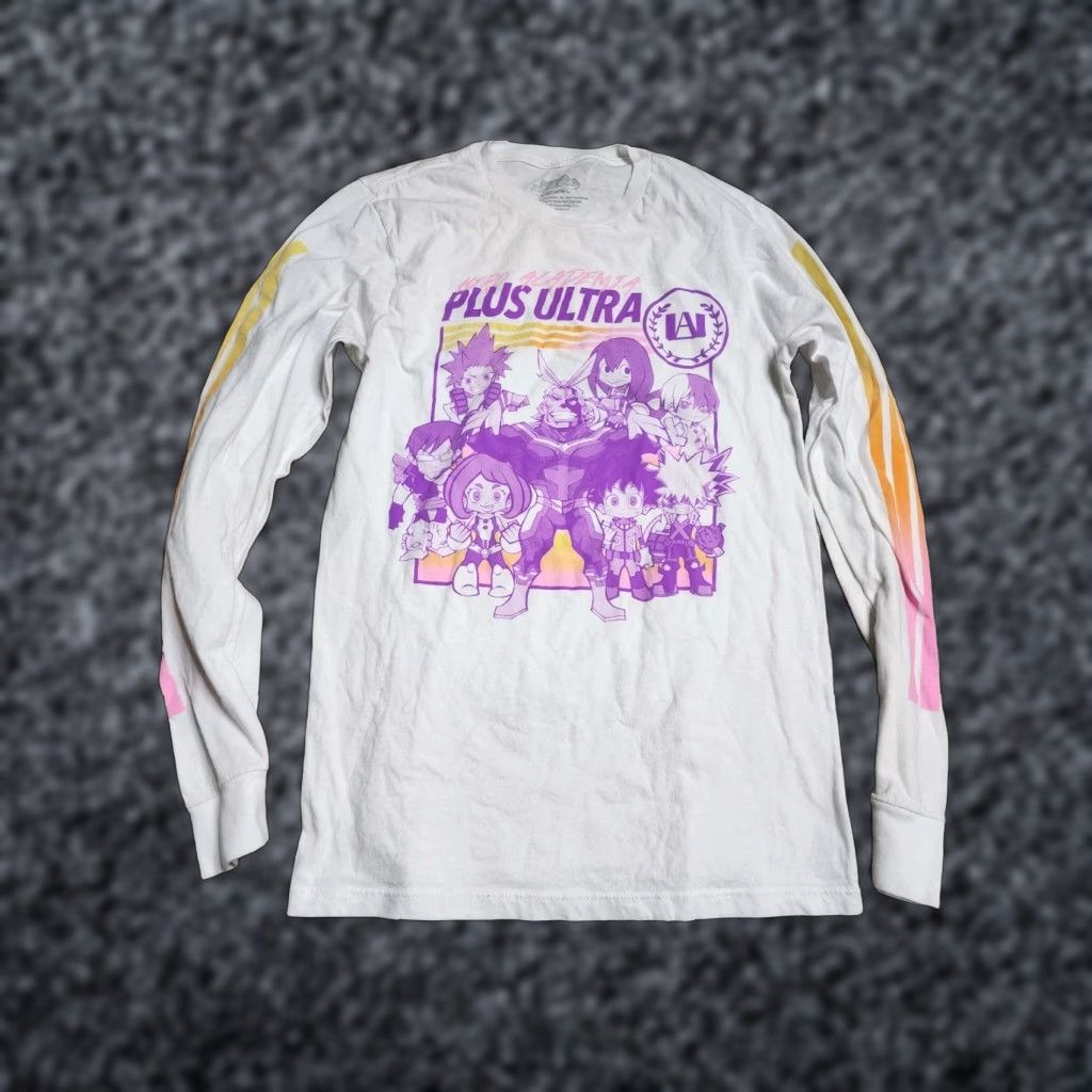 Vintage My Hero Academia Shirt Womens L White Anime Long Sleeve Womens Size L / US 10 / IT 46 - 1 Thumbnail