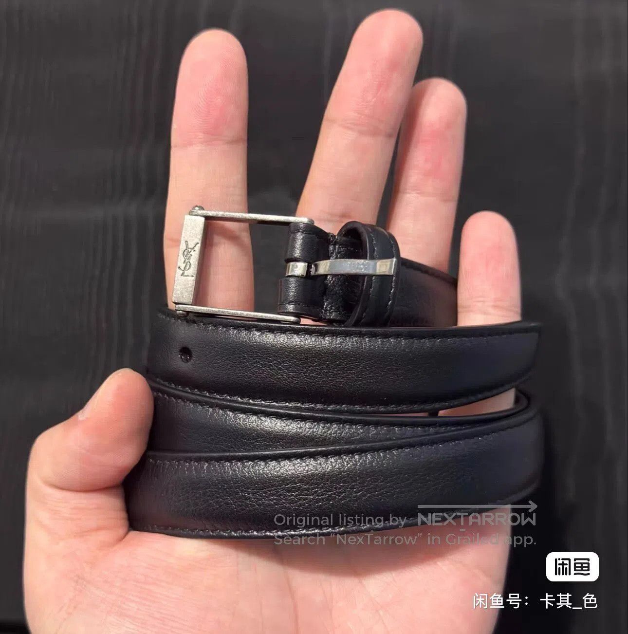 Saint Laurent Paris Saint Laurent Paris size 75 Black and silver belt| Size ONE SIZE - 2 Thumbnail