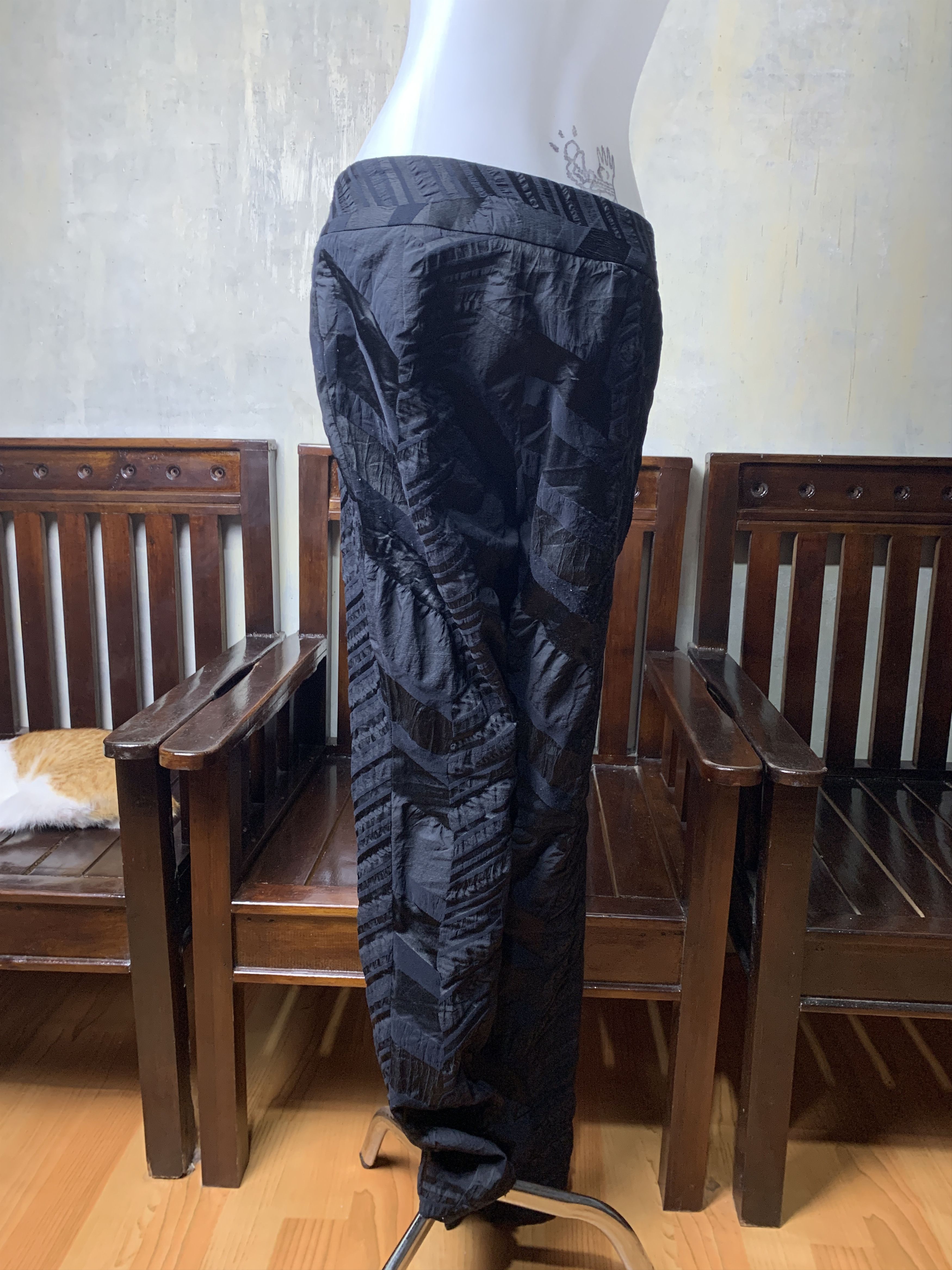 Issey Miyake 2000s Issey Miyake Black Geometric Pants (29) Size 29" - 5 Thumbnail