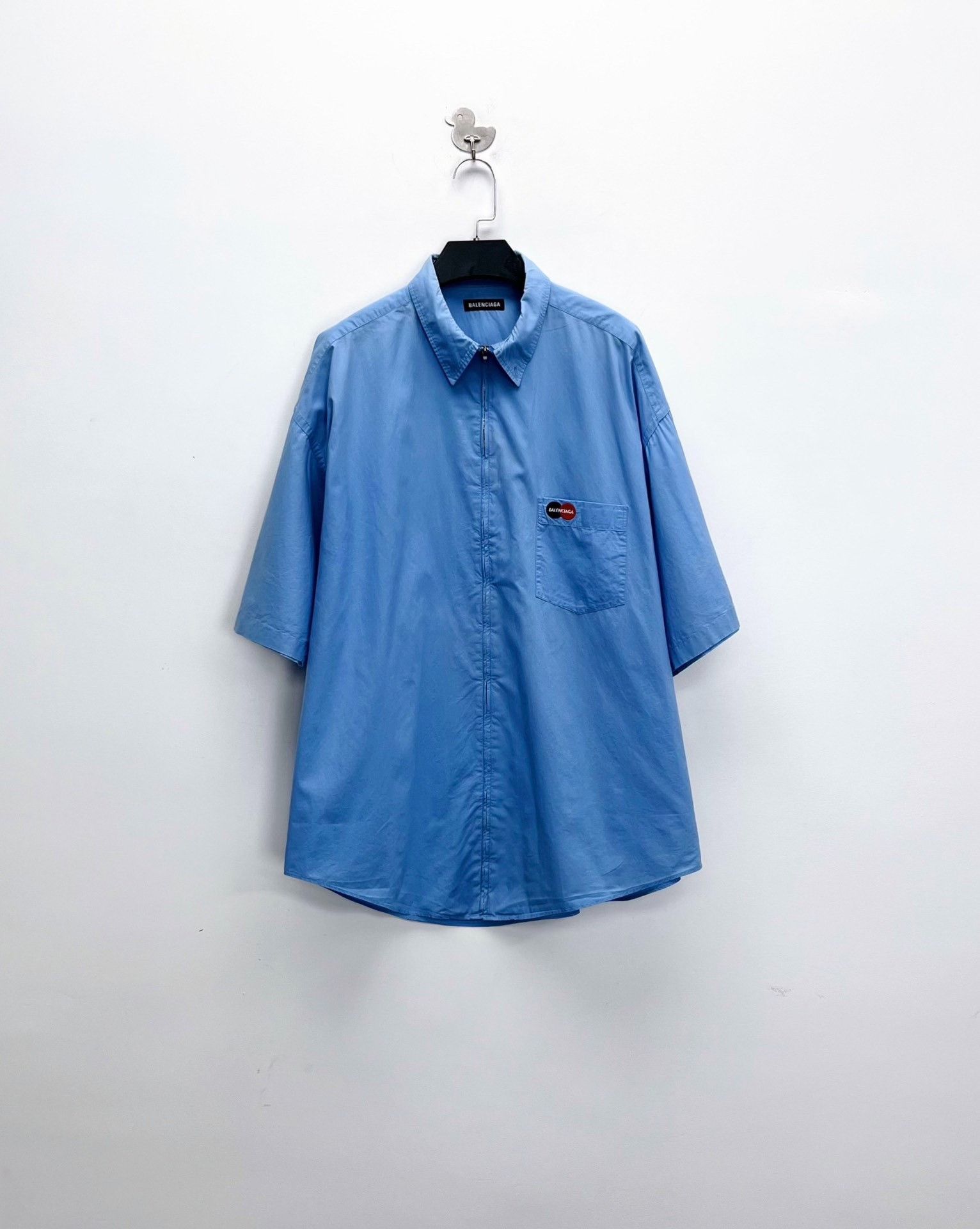 Balenciaga Balenciaga Blue Mastercard Short-Sleeve Shirt Size US M / EU 48-50 / 2 - 1 Thumbnail