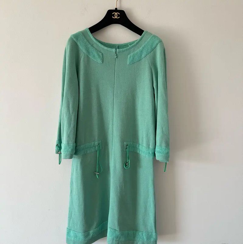 Chanel Chanel Green Cotton Dress for Women 0089 Size S / US 4 / IT 40 - 1 Thumbnail
