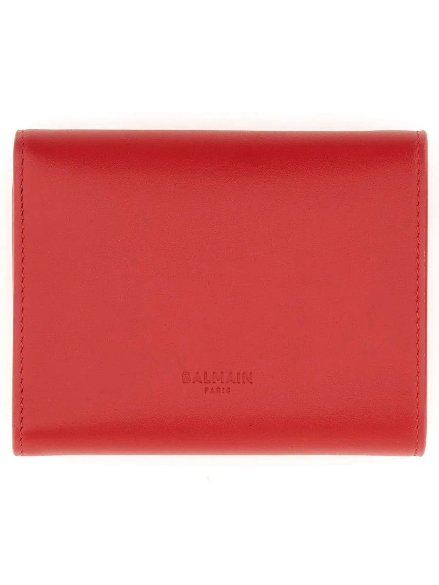 Balmain o1s1wg111225 Size: OS/ B-Buzz" Trifold Wallet in Red Size ONE SIZE - 2 Thumbnail