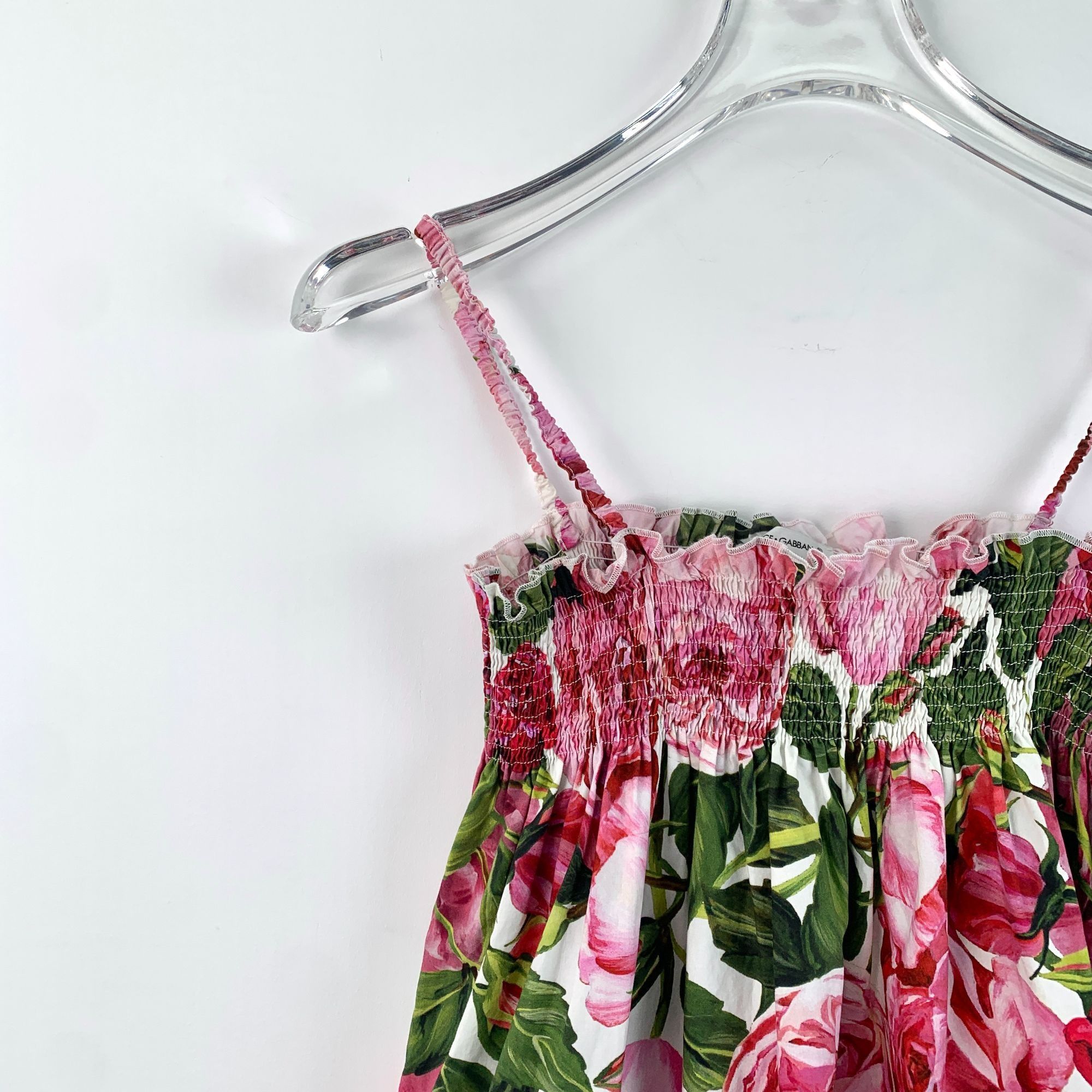 Dolce & Gabbana Dolce & Gabbana Pink Rose Print Cotton Slip Dress L Size L / US 10 / IT 46 - 5 Thumbnail