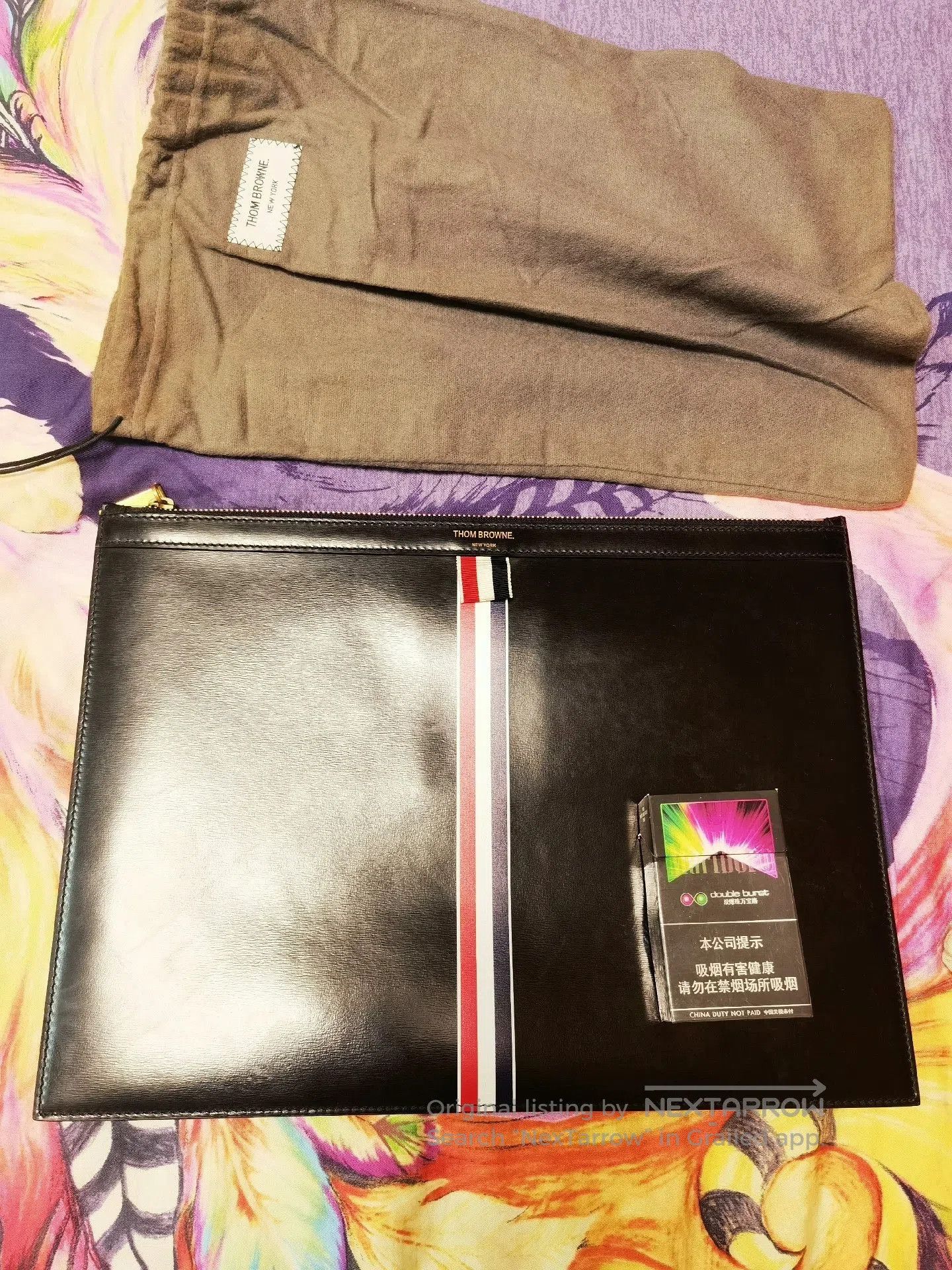 Thom Browne Thom Browne Tri-Color Stripe Envelope Clutch. Size ONE SIZE - 1 Thumbnail