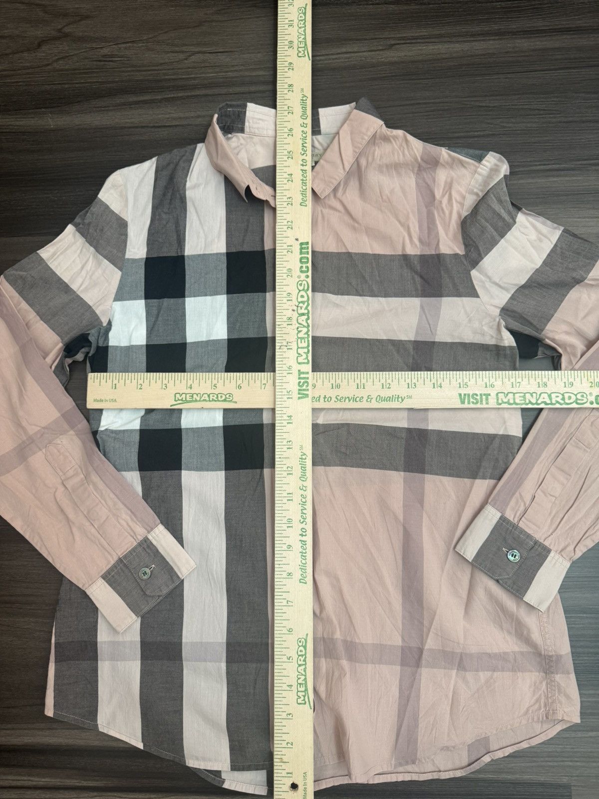 Burberry Burberry Lace Nova Check Print Cotton Button Down Long Shirt Size S / US 4 / IT 40 - 7 Thumbnail