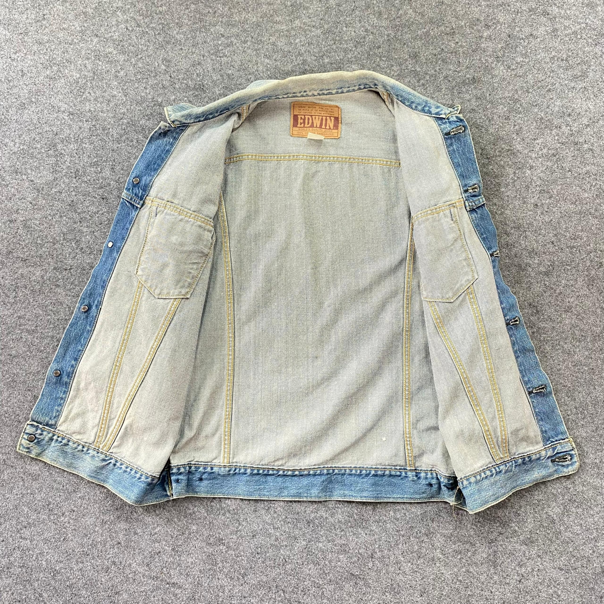 Edwin Vintage Edwin Trucker Denim Jacket Size US L / EU 52-54 / 3 - 12 Thumbnail