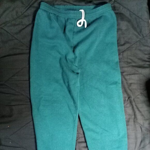 Jerzees × Vintage Vintage Jerzees Blank Sweatpants Joggers Trainers Teal Size US 32 / EU 48 - 2 Thumbnail