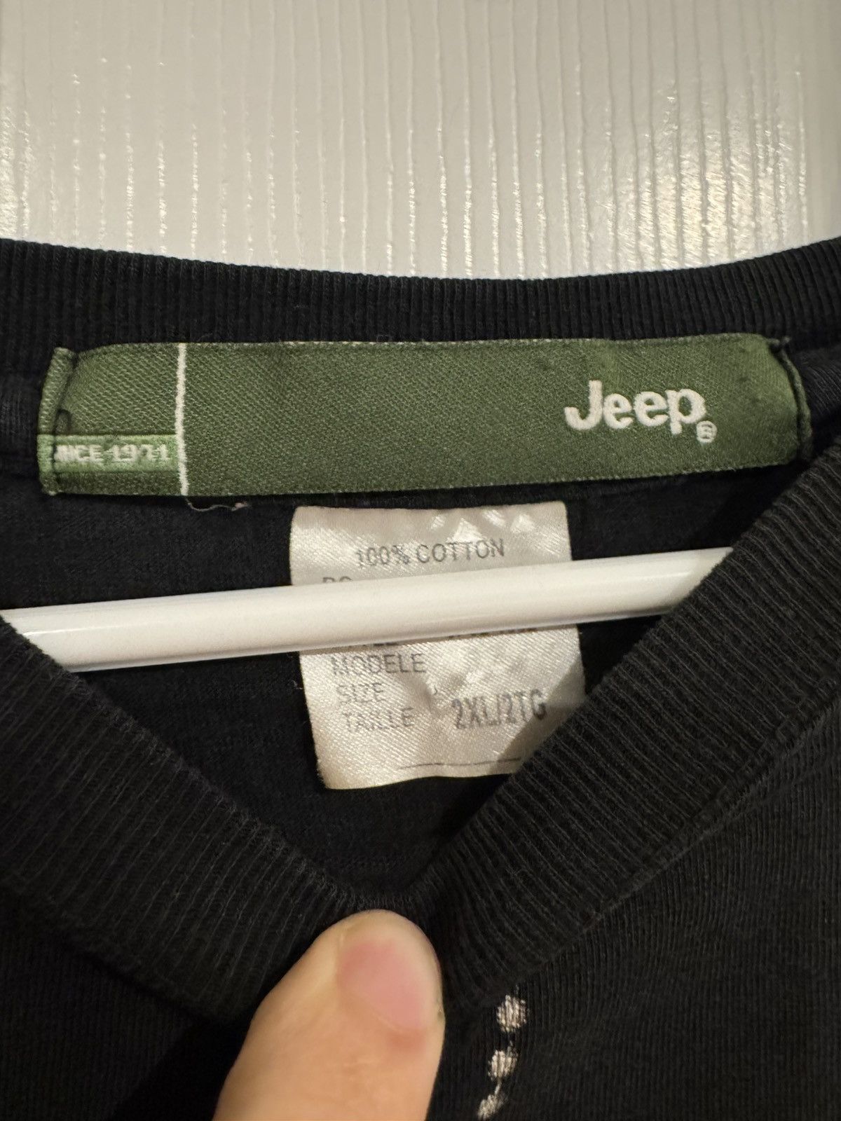 Jeep Vintage Jeep Long Sleeve black dog tag tee Size US XXL / EU 58 / 5 - 6 Thumbnail