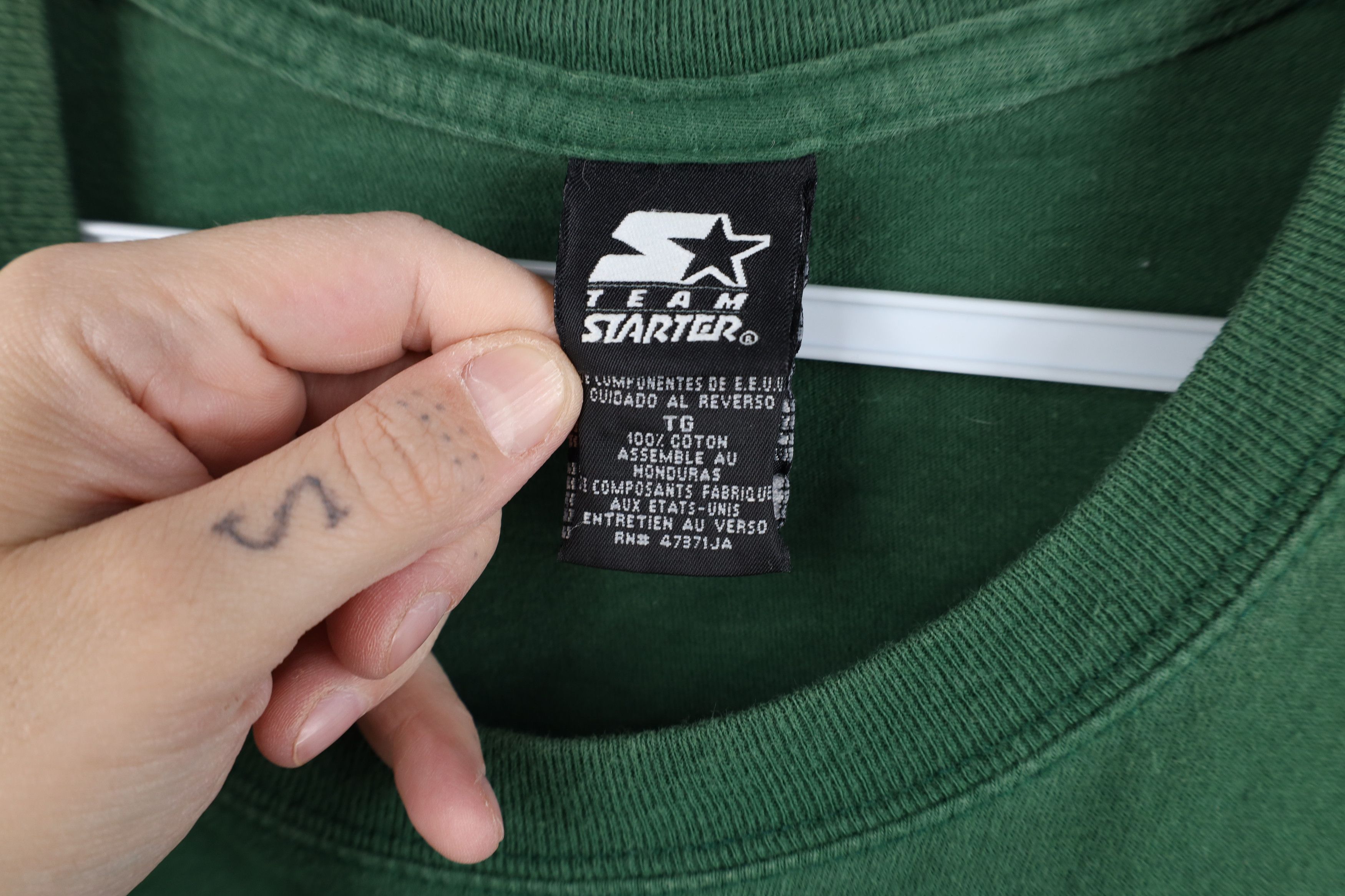 Starter Vintage 90s Starter Michigan State University Baggy T-Shirt Size US XL / EU 56 / 4 - 10 Thumbnail
