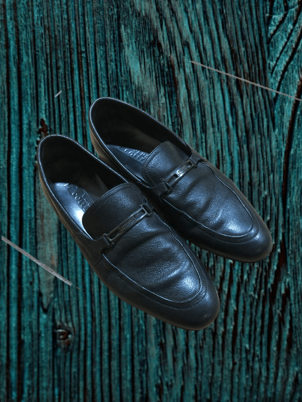 Versace Versace Collection Black Leather Loafers Dress Shoe Size US 9 / EU 42 - 1 Thumbnail