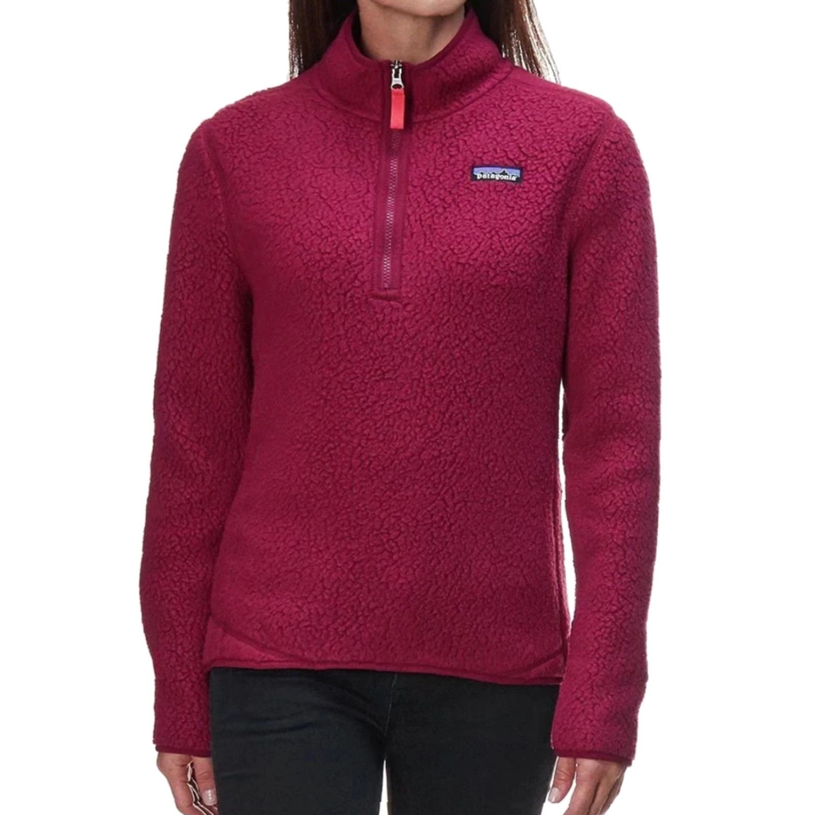 Patagonia VINTAGE Women's Patagonia Retro Pile 1/4 Zip Pullover Arrow Red 22815 Sz M Size M / US 6-8 / IT 42-44 - 2 Thumbnail
