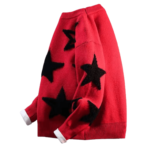 Other Streetwear Retro Y2K Fluffy Star Jacquard Knitwear Size US M / EU 48-50 / 2 - 2 Thumbnail