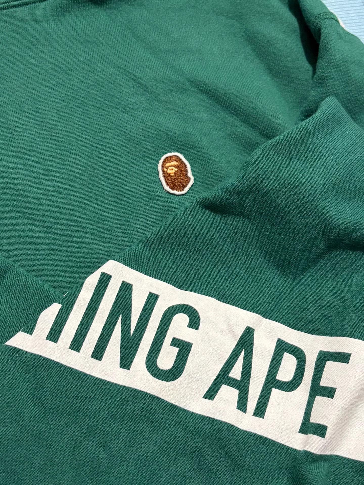 Bape Bape Green Hoodie Size ONE SIZE - 2 Thumbnail