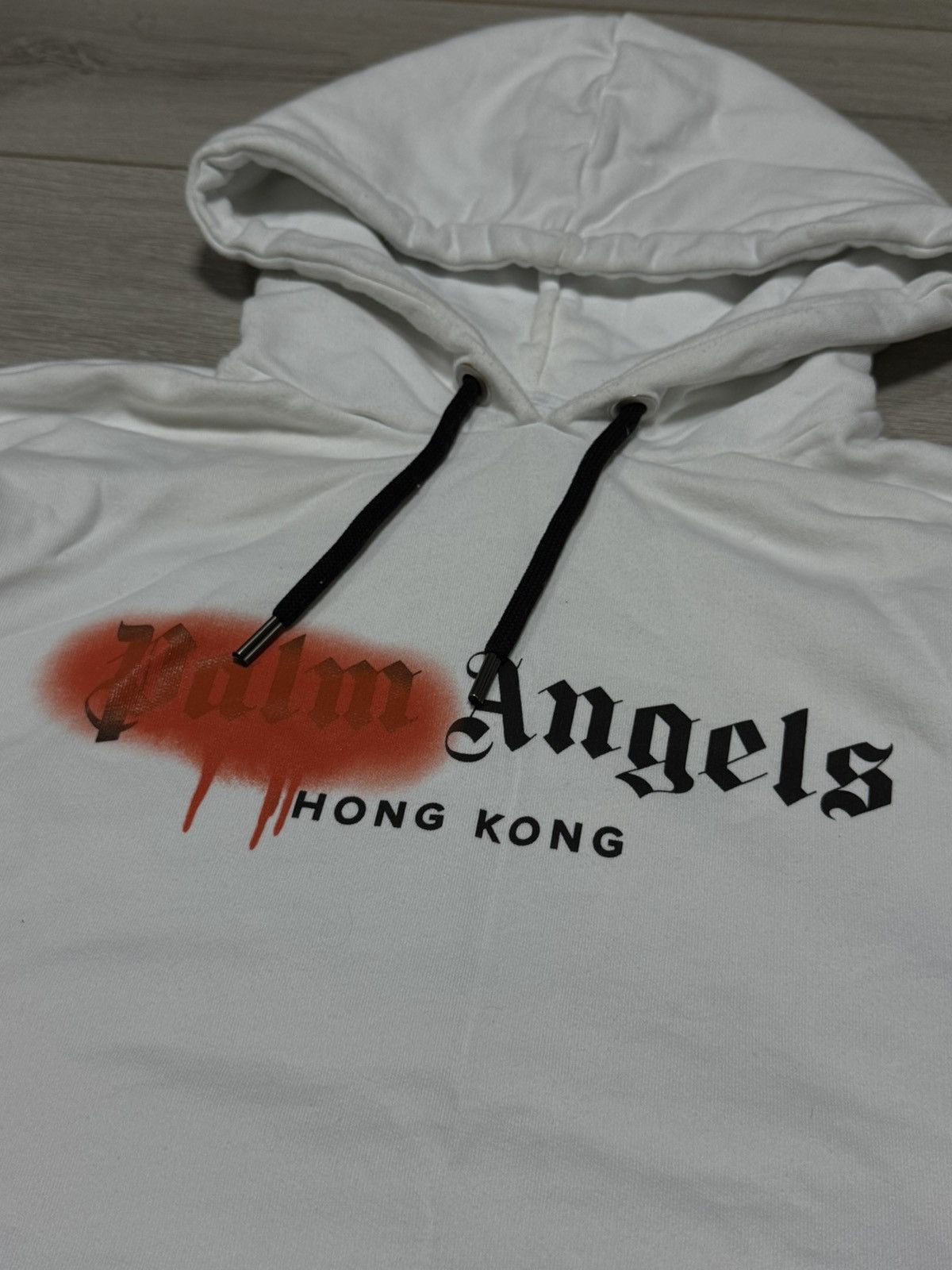Palm Angels Palm Angels spray hoodie spell out Size US XL / EU 56 / 4 - 2 Thumbnail